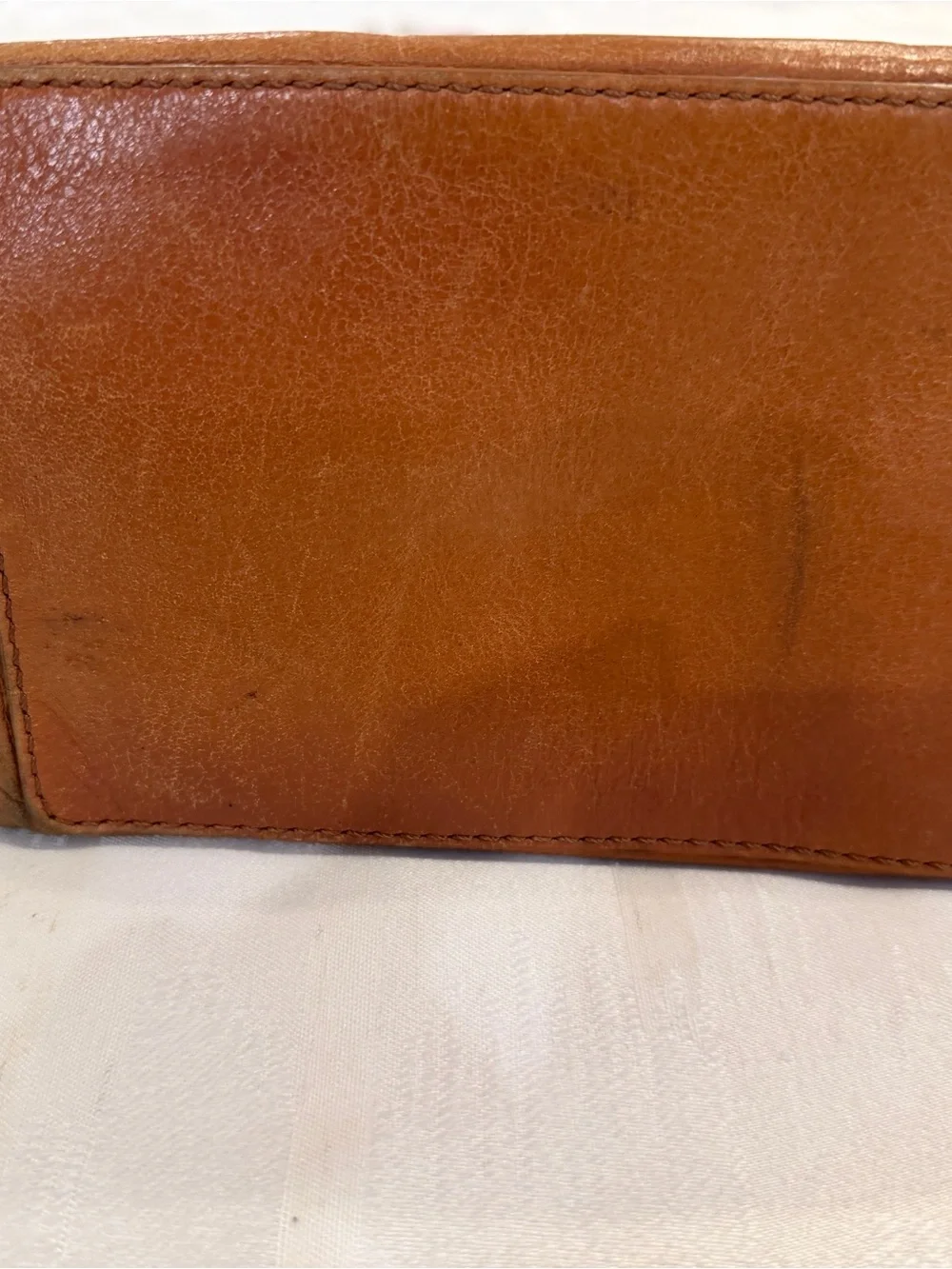 Tory Burch Brown Leather Tote with Gold Logo